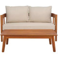 Owen Bench & Table Patio Set - Indoor/Outdoor - PAT7086 - Natural/Taupe - Safavieh