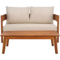 Theo Bench & Table Patio Set - Indoor/Outdoor - PAT7088 - Natural/Taupe - Safavieh