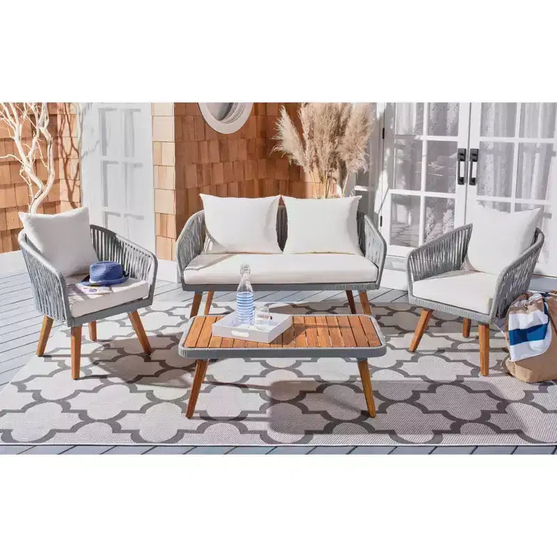 Ensemble de salon Ransin 4 pièces - Intérieur/Extérieur - PAT7074 - Safavieh