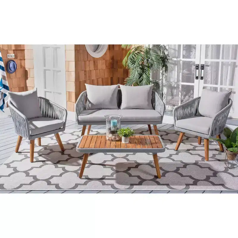 Ensemble de salon Ransin 4 pièces - Intérieur/Extérieur - PAT7074 - Safavieh