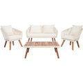 Ransin 4 Piece Living Set - Indoor/Outdoor - PAT7074 - Safavieh