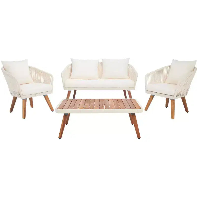 Ransin 4 Piece Living Set - Indoor/Outdoor - PAT7074 - Safavieh