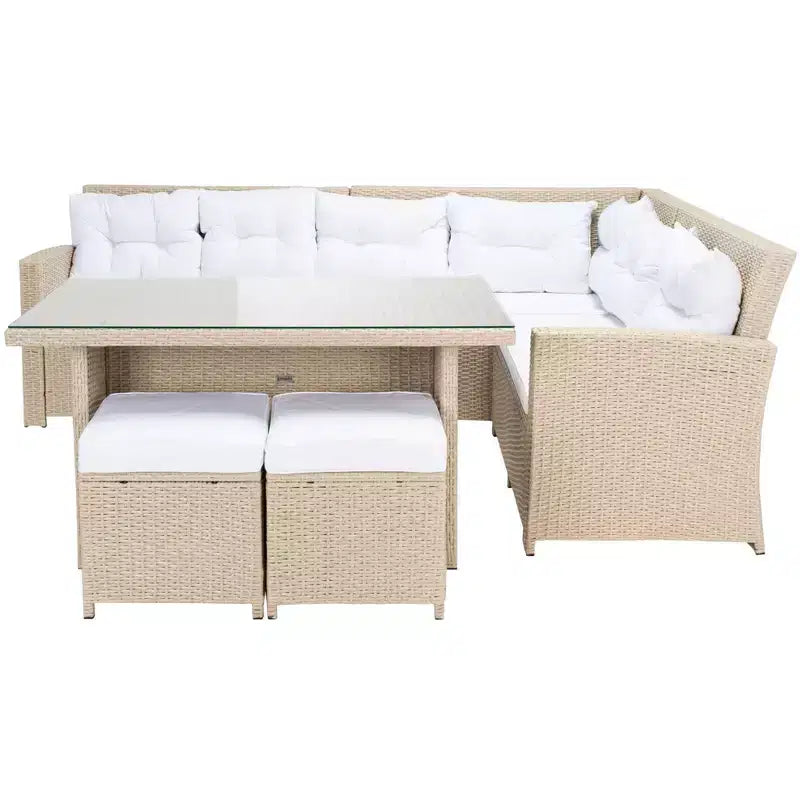 Miki 6 Piece Corner Seating Set - Indoor/Outdoor - PAT7708 - Safavieh