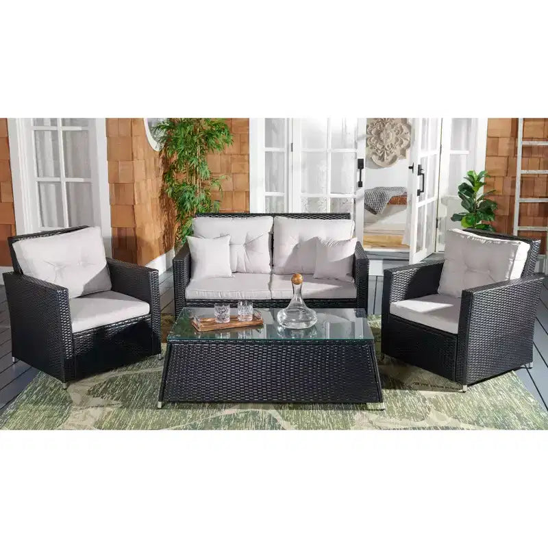 Lorma, ensemble de salon 4 pièces – Intérieur/Extérieur – PAT7514 – Safavieh
