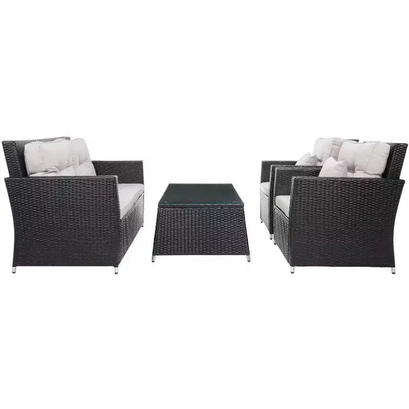 Lorma, ensemble de salon 4 pièces – Intérieur/Extérieur – PAT7514 – Safavieh