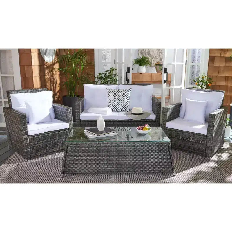 Lorma, ensemble de salon 4 pièces – Intérieur/Extérieur – PAT7514 – Safavieh