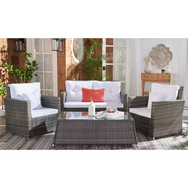 Lorma, ensemble de salon 4 pièces – Intérieur/Extérieur – PAT7514 – Safavieh