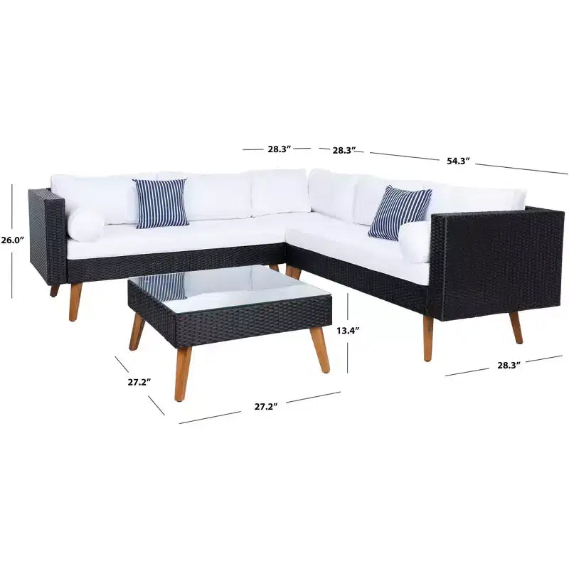 Ensemble de sièges modulaires Analon - Intérieur/Extérieur - PAT7716 - Safavieh
