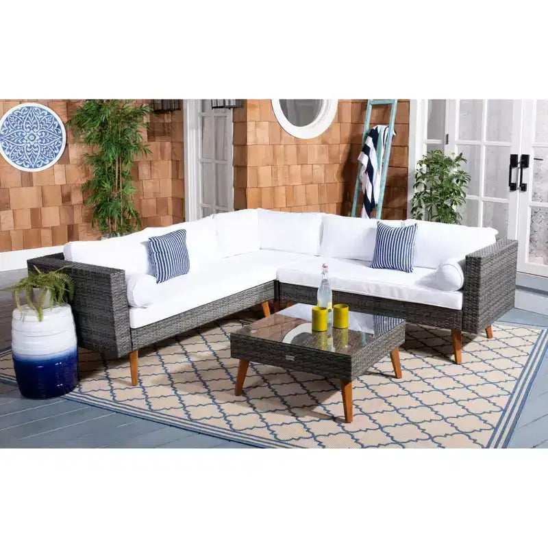 Ensemble de sièges modulaires Analon - Intérieur/Extérieur - PAT7716 - Safavieh