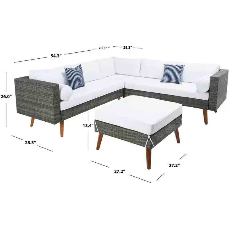 Ensemble de sièges modulaires Analon - Intérieur/Extérieur - PAT7716 - Safavieh