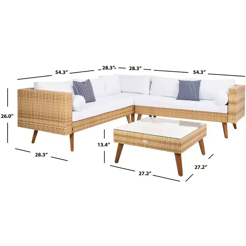 Ensemble de sièges modulaires Analon - Intérieur/Extérieur - PAT7716 - Safavieh