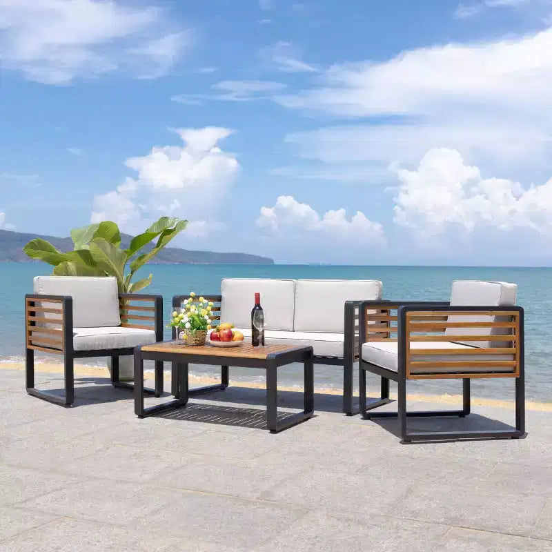 Vesta Ensemble de salon 4 pièces - Intérieur/Extérieur - PAT7737 - Safavieh
