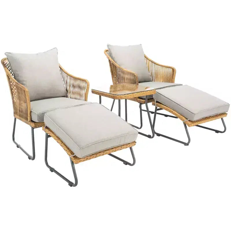 Ensemble de 5 chaises longues Narda – Intérieur/Extérieur – PAT9018 – Safavieh