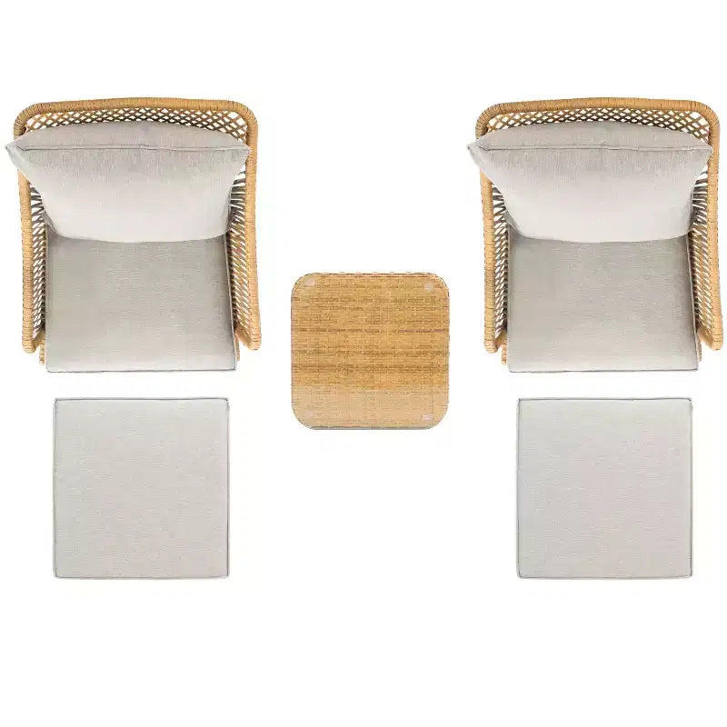 Ensemble de 5 chaises longues Narda – Intérieur/Extérieur – PAT9018 – Safavieh
