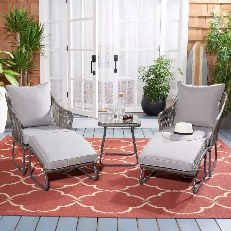Ensemble de 5 chaises longues Narda – Intérieur/Extérieur – PAT9018 – Safavieh