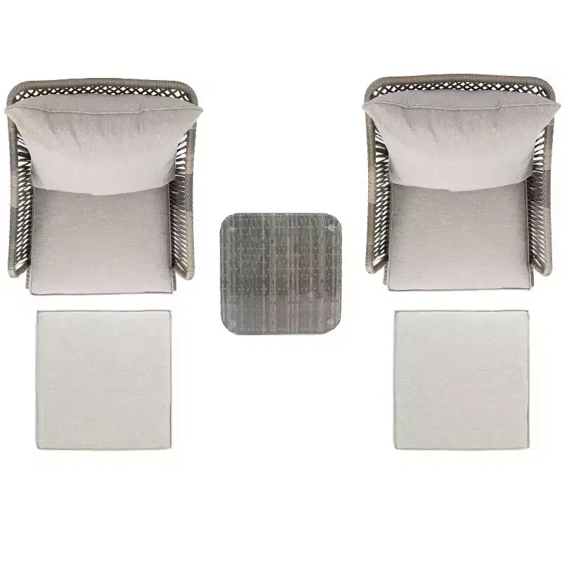 Ensemble de 5 chaises longues Narda – Intérieur/Extérieur – PAT9018 – Safavieh