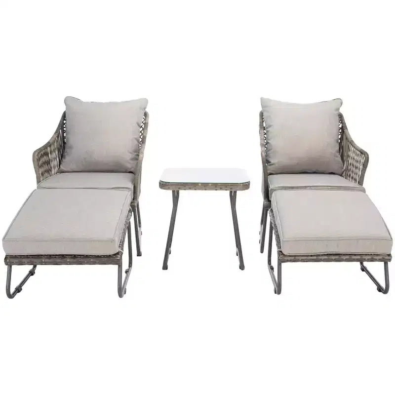 Narda 5 Piece Lounger Set - Indoor/Outdoor - PAT9018 - Safavieh