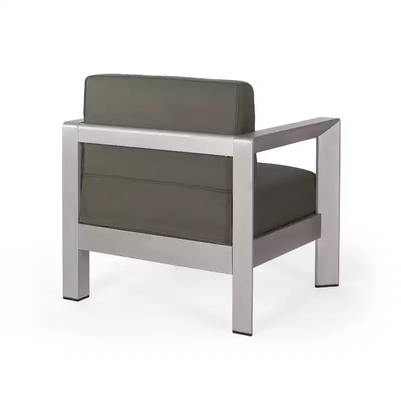 Christopher Knight Home Albion - Ensemble de conversation d'extérieur 4 places en aluminium avec brasero