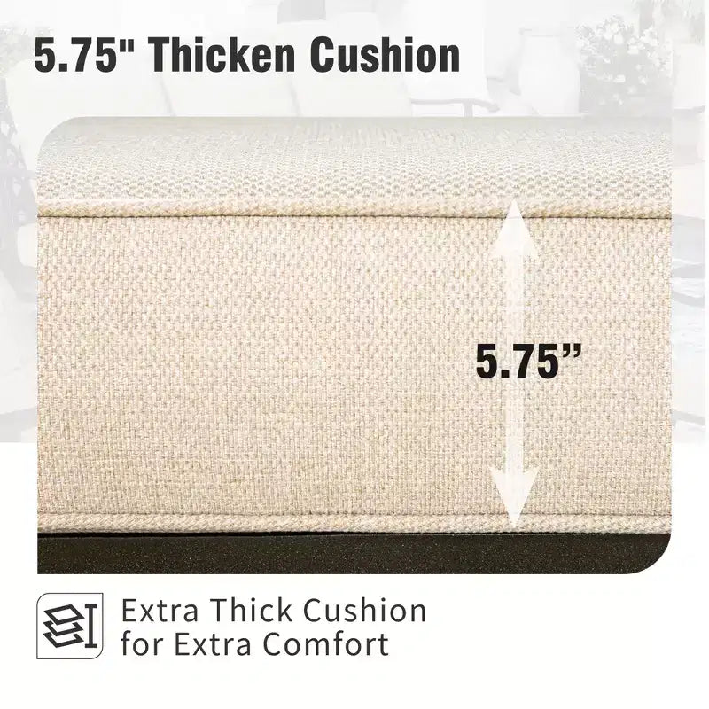 Captiva Designs Ensemble de conversation d'extérieur 5 pièces pour patio avec foyer et fauteuils à bascule à dossier ajouré, pour jardin, bord de piscine, arrière-cour