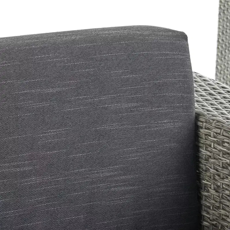 Christopher Knight Home Eli Ensemble de 5 pièces comprenant un fauteuil club pivotant et un foyer extérieur en osier avec coussins