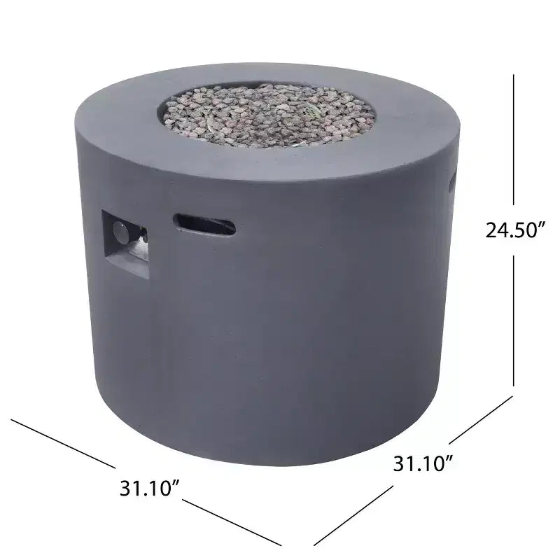 Christopher Knight Home Eli Ensemble de 5 pièces comprenant un fauteuil club pivotant et un foyer extérieur en osier avec coussins