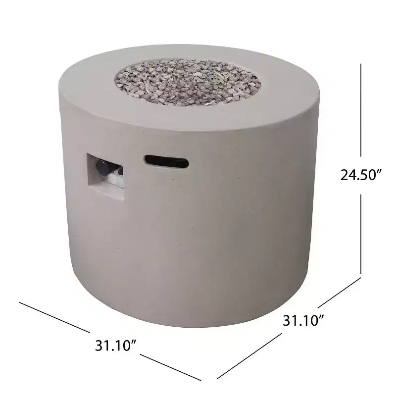 Christopher Knight Home Eli Ensemble de 5 pièces comprenant un fauteuil club pivotant et un foyer extérieur en osier avec coussins