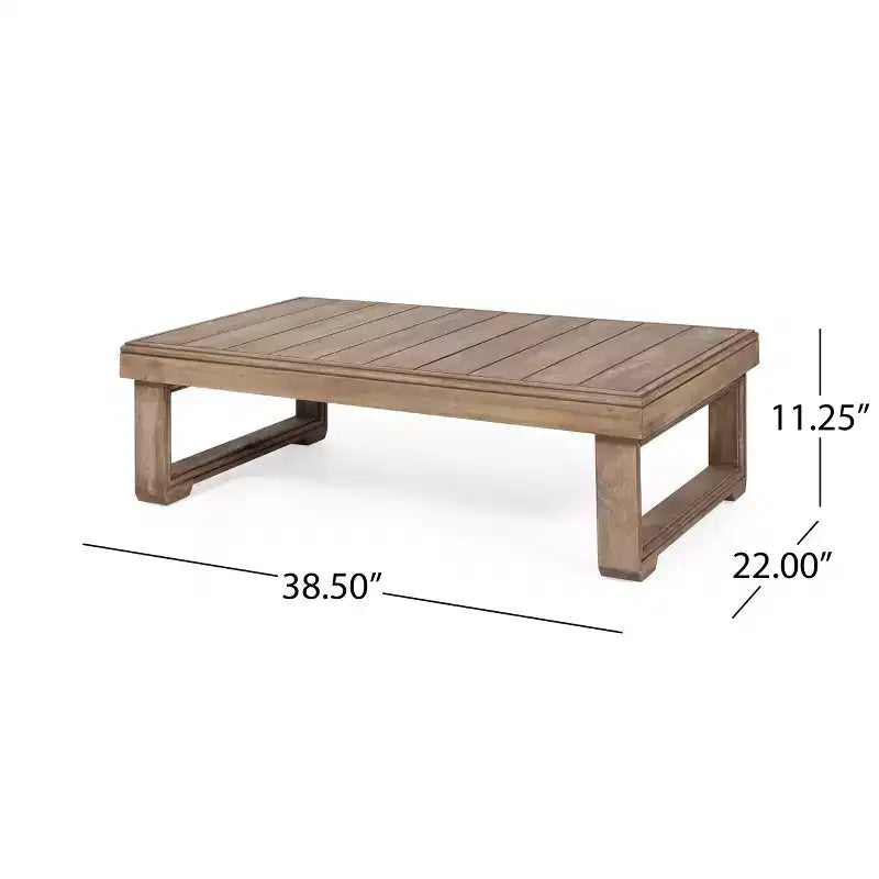 Christopher Knight Home Andrae Salon de jardin 4 places en bois d'acacia avec coussins, marron et beige