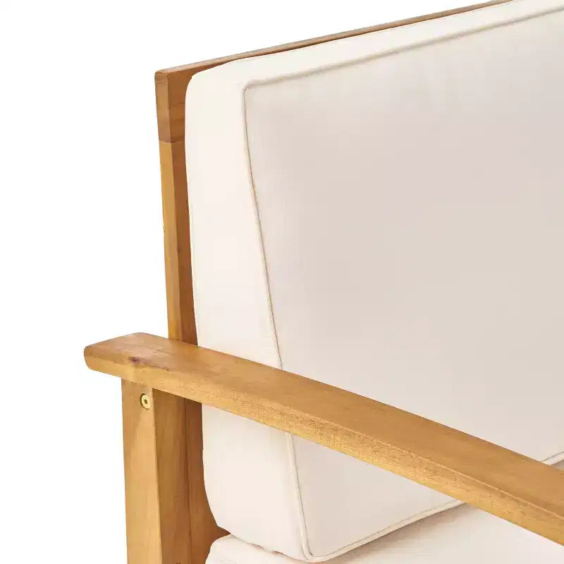 GDFStudio Ensemble de 5 pièces de chaises de club et foyer de Pâques en bois d'acacia avec coussins