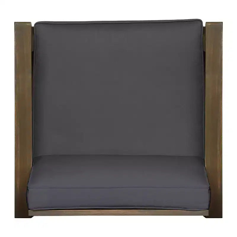 GDFStudio Ensemble de 5 pièces de chaises de club et foyer de Pâques en bois d'acacia avec coussins
