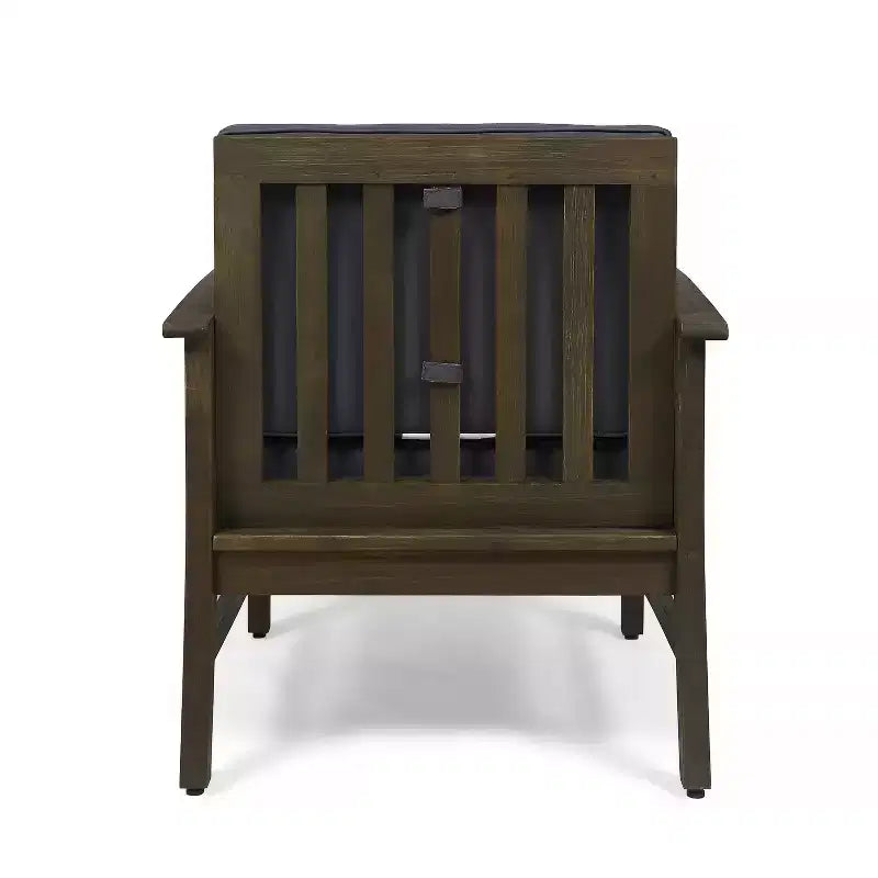 GDFStudio Ensemble de 5 pièces de chaises de club et foyer de Pâques en bois d'acacia avec coussins