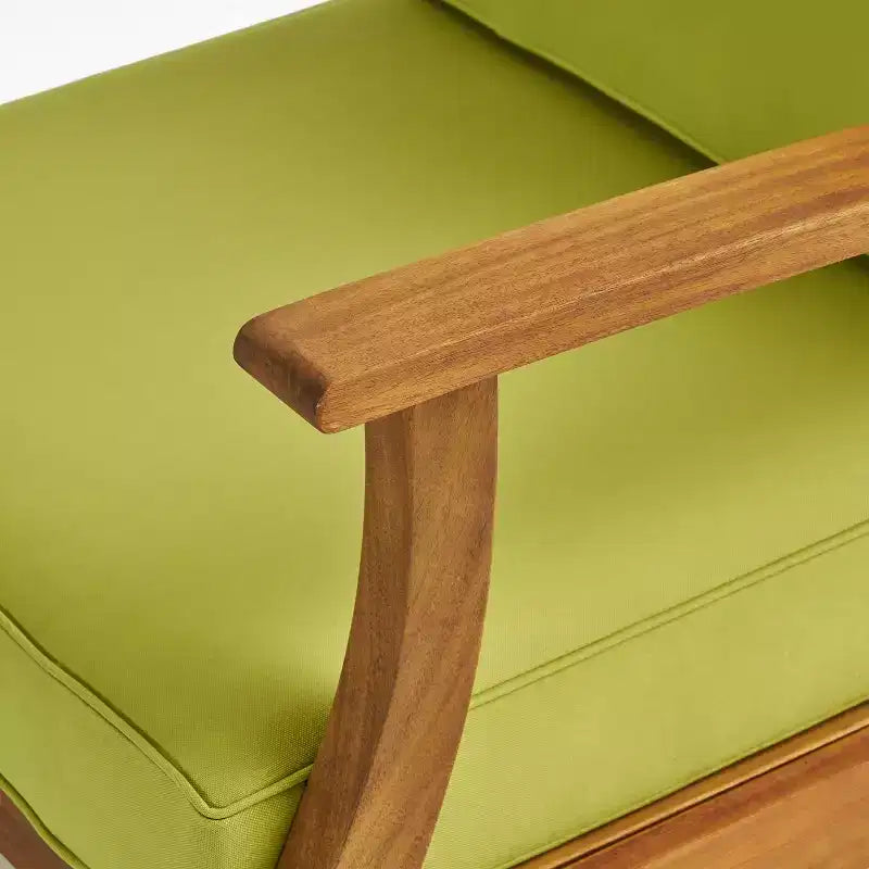 GDFStudio Ensemble de 5 pièces de chaises de club et foyer de Pâques en bois d'acacia avec coussins
