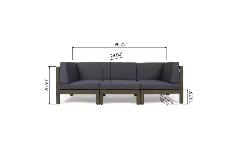 Christopher Knight Home Kaena Ensemble de conversation d'extérieur 5 places en bois d'acacia et fauteuil club avec coussins