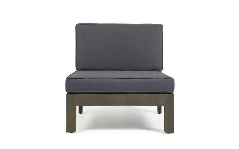 Christopher Knight Home Kaena Ensemble de conversation d'extérieur 5 places en bois d'acacia et fauteuil club avec coussins