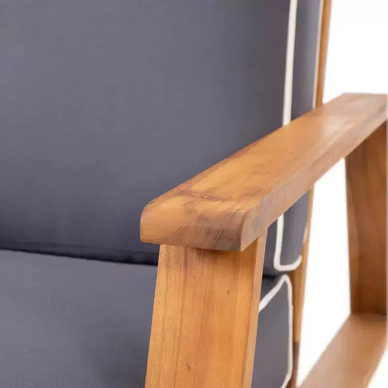 Christopher Knight Home Paloma Ensemble de conversation d'extérieur 4 places en bois d'acacia avec coussins