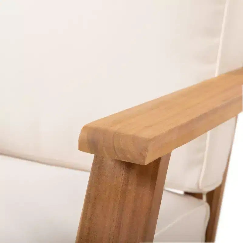 Christopher Knight Home Paloma Ensemble de conversation d'extérieur 4 places en bois d'acacia avec coussins