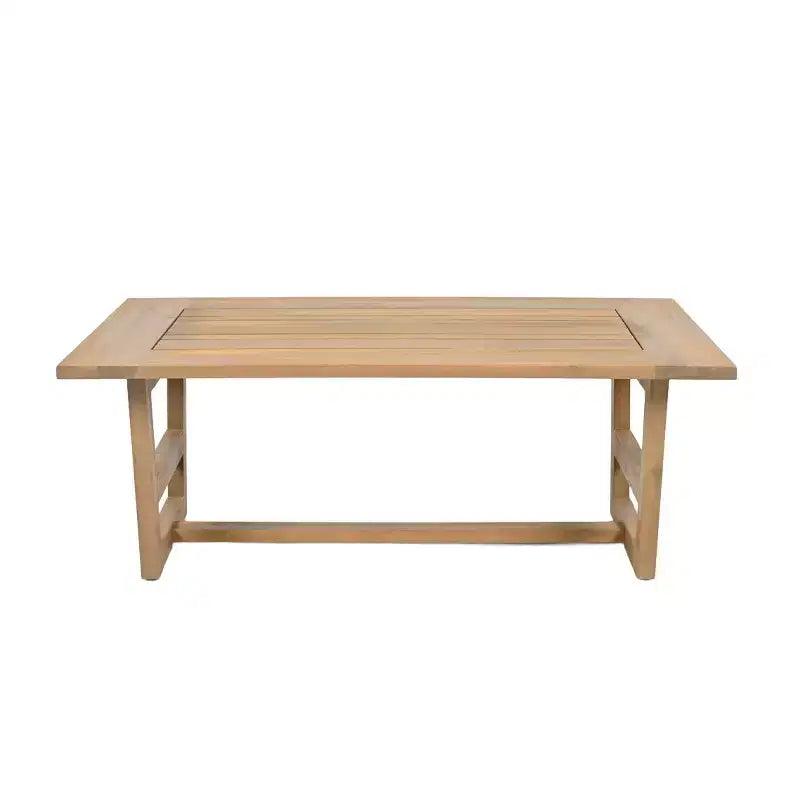 Ensemble de salon Christopher Knight Home Barret avec causeuse et table basse en bois d'acacia à lattes pour extérieur