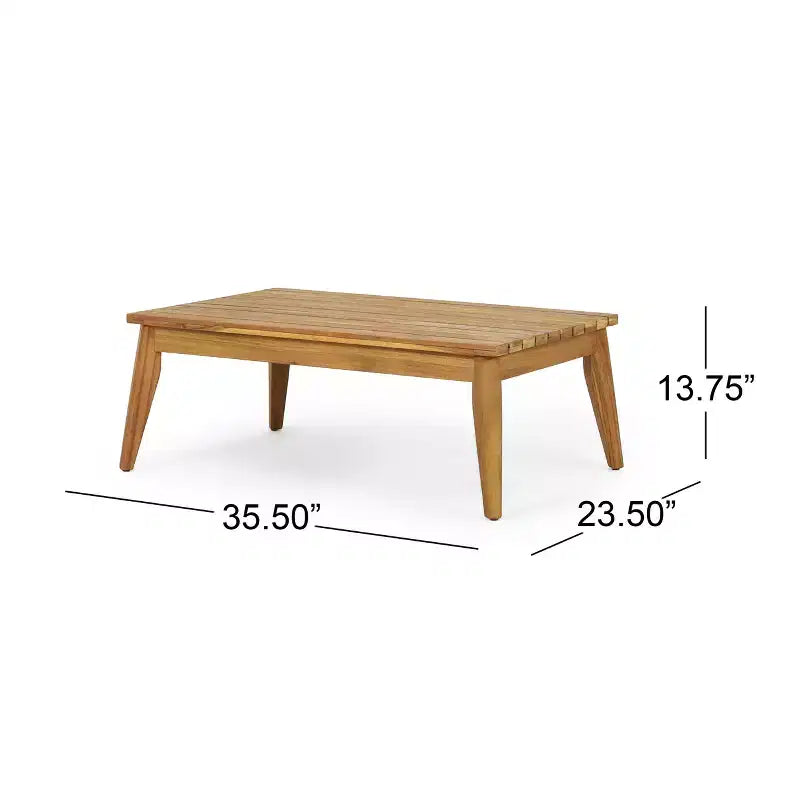GDFStudio Hueber Ensemble de Conversation d'Extérieur 4 Places en Bois d'Acacia et Corde avec Coussins, Teck, Marron Clair et Beige