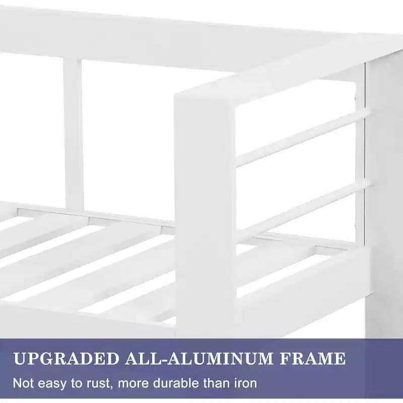 Heynemo – Ensemble de meubles de patio extérieurs en aluminium, canapé modulaire d'extérieur en métal avec coussin de 12,7 cm et table basse pour balcon, jardin