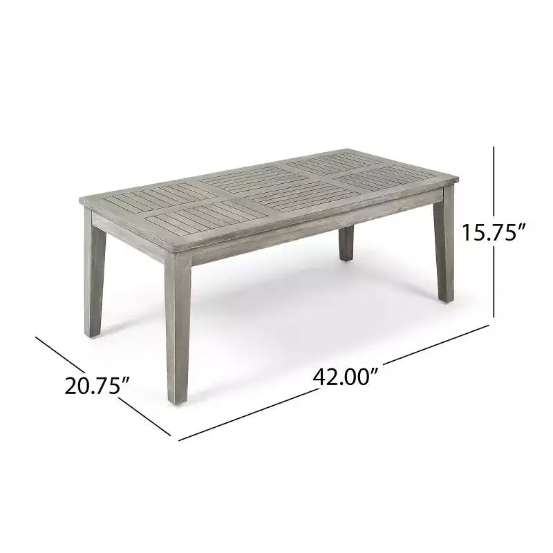 Christopher Knight Home Hampton Ensemble de canapé deux places et table basse d'extérieur en bois d'acacia et osier