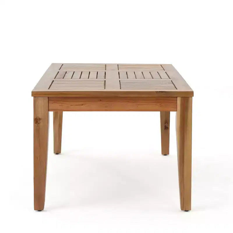 Christopher Knight Home Hampton Ensemble de canapé deux places et table basse d'extérieur en bois d'acacia et osier