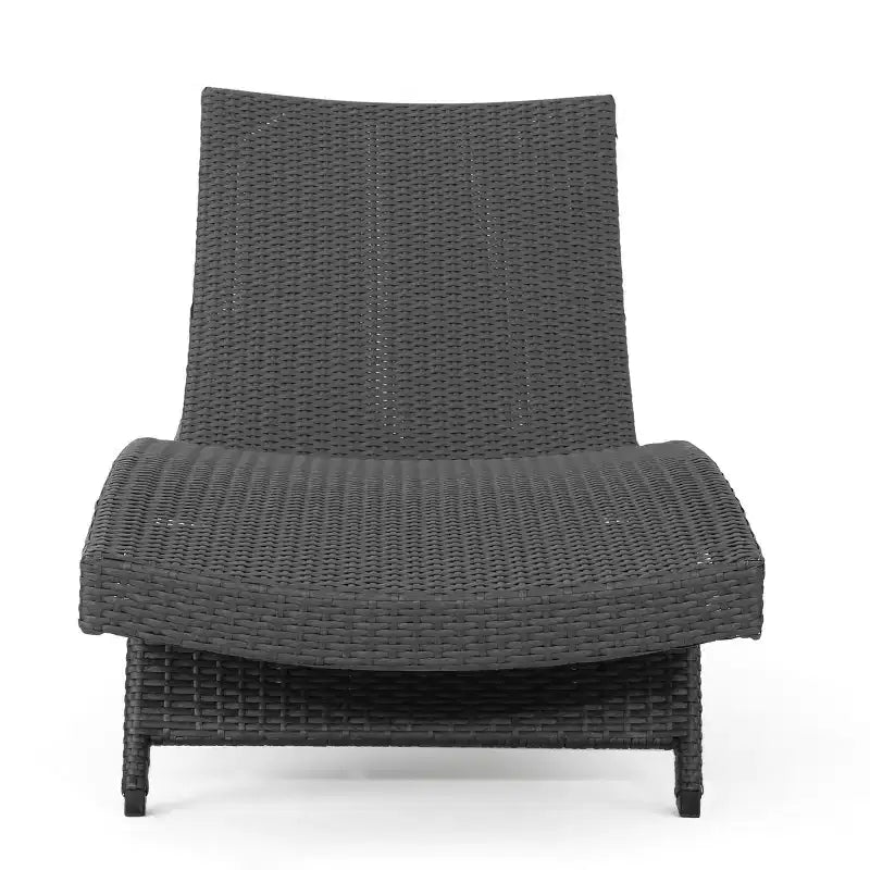 Ensemble de conversation GDFStudio Olivia de 3 pièces en osier, sans accoudoirs, avec chaises longues réglables