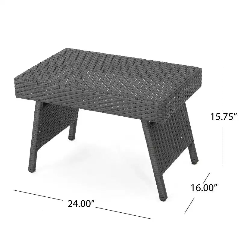 Ensemble de conversation GDFStudio Olivia de 3 pièces en osier, sans accoudoirs, avec chaises longues réglables