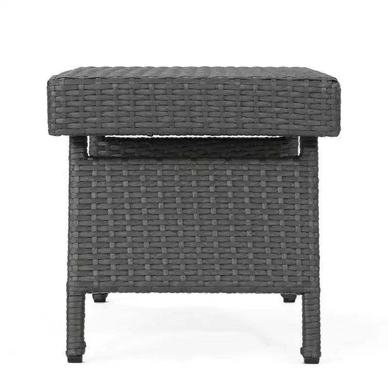 Ensemble de conversation GDFStudio Olivia de 3 pièces en osier, sans accoudoirs, avec chaises longues réglables