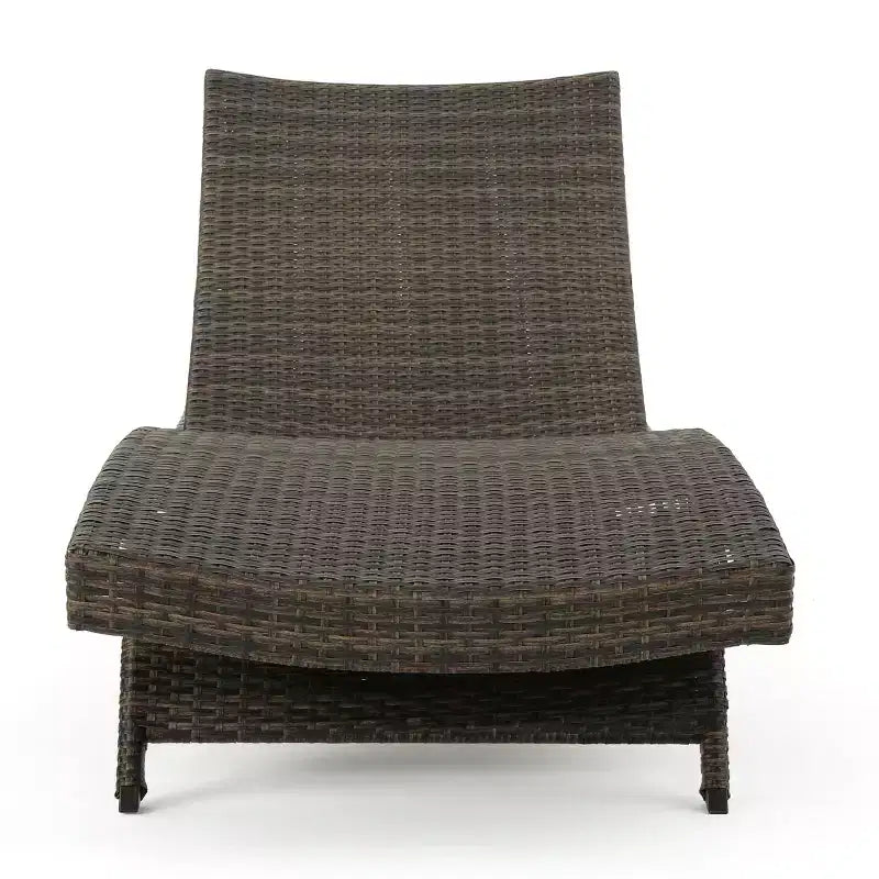 Ensemble de conversation GDFStudio Olivia de 3 pièces en osier, sans accoudoirs, avec chaises longues réglables