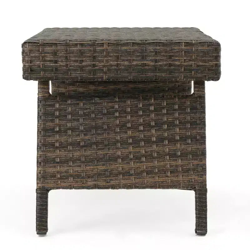 Ensemble de conversation GDFStudio Olivia de 3 pièces en osier, sans accoudoirs, avec chaises longues réglables