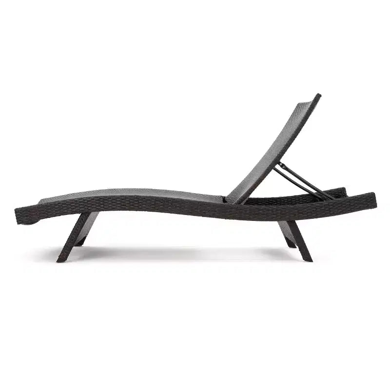 Ensemble de conversation GDFStudio Olivia de 3 pièces en osier, sans accoudoirs, avec chaises longues réglables
