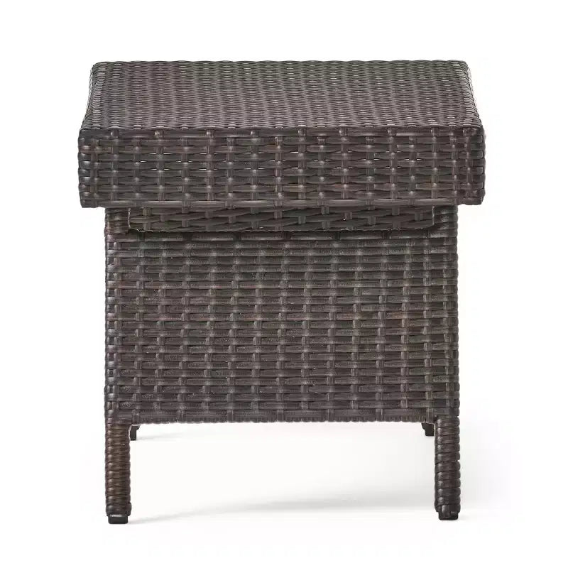 Ensemble de conversation GDFStudio Olivia de 3 pièces en osier, sans accoudoirs, avec chaises longues réglables