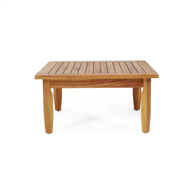 Christopher Knight Home Bianca Ensemble de conversation sectionnel 5 places en bois d'acacia pour extérieur avec coussins, teck/gris foncé