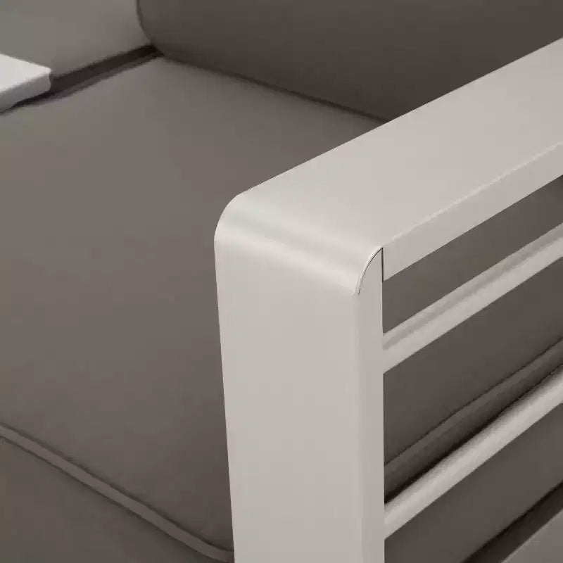 Christopher Knight Home Cape Coral Salon de jardin 7 places en aluminium avec foyer