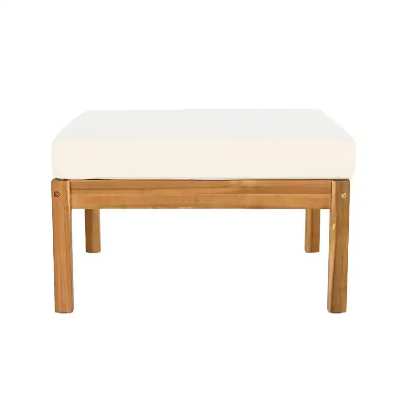Christopher Knight Home Preston, ensemble de conversation d'extérieur 4 places en bois d'acacia et osier avec coussins